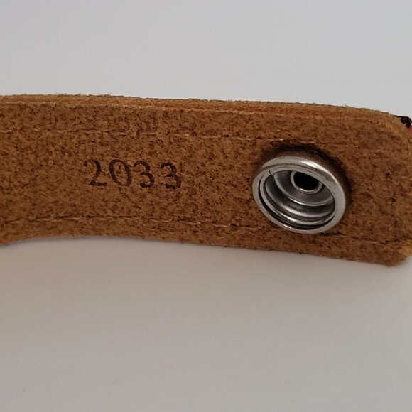 Aztec Embroidered Leather Cuff Bracelet 7and 8" x 7/8" - Picture 5 of 7